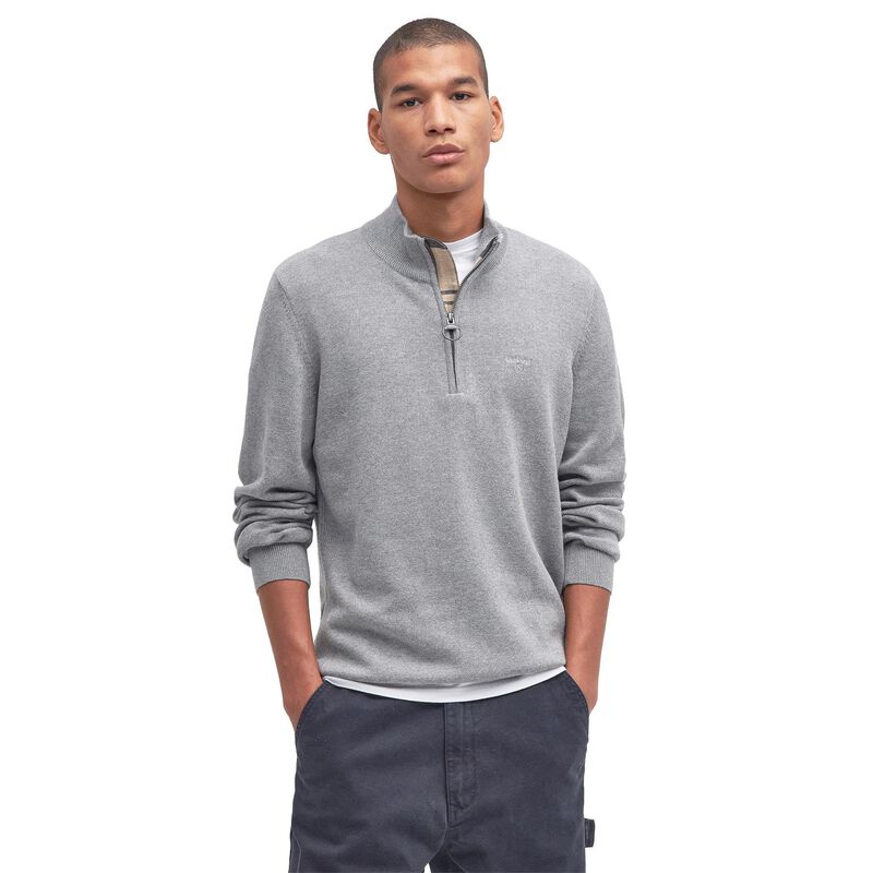 Barbour Cotton Half Zip Knitted Jumper image number 0
